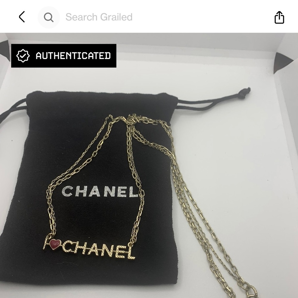 Authentic “I ❤️ Chanel” Gold Plated Chain - Authenticated